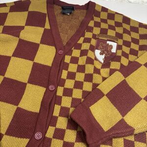 Harry Potter Gryffindor Cardigan Sweater Wizarding World Check Women's 3X